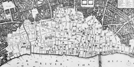 Great Fire of London Map